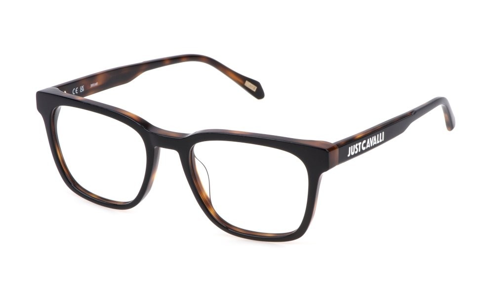 Eyeglasses Just Cavalli VJC080 (0U64) color top nero+avana lucido 