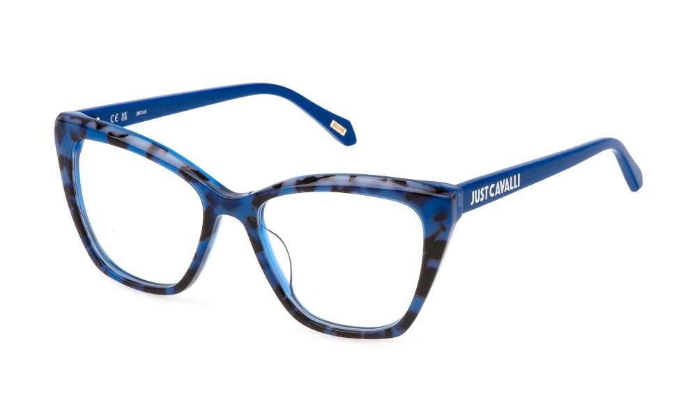 Eyeglasses Just Cavalli VJC084V (09DD) color multilayer blu lucido 