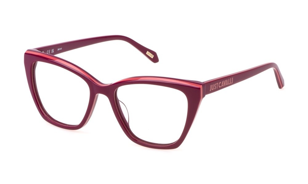 Eyeglasses Just Cavalli VJC084V (0ANF) color bordeaux multilayer 