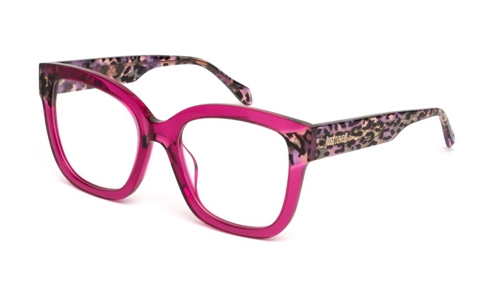 Eyeglasses Just Cavalli VJC115V (01BV) color ciclamino trasparente lucido 