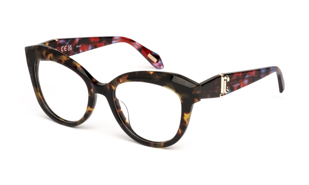 Eyeglasses Just Cavalli VJC118 (9XKJ) color avana scura lucida 