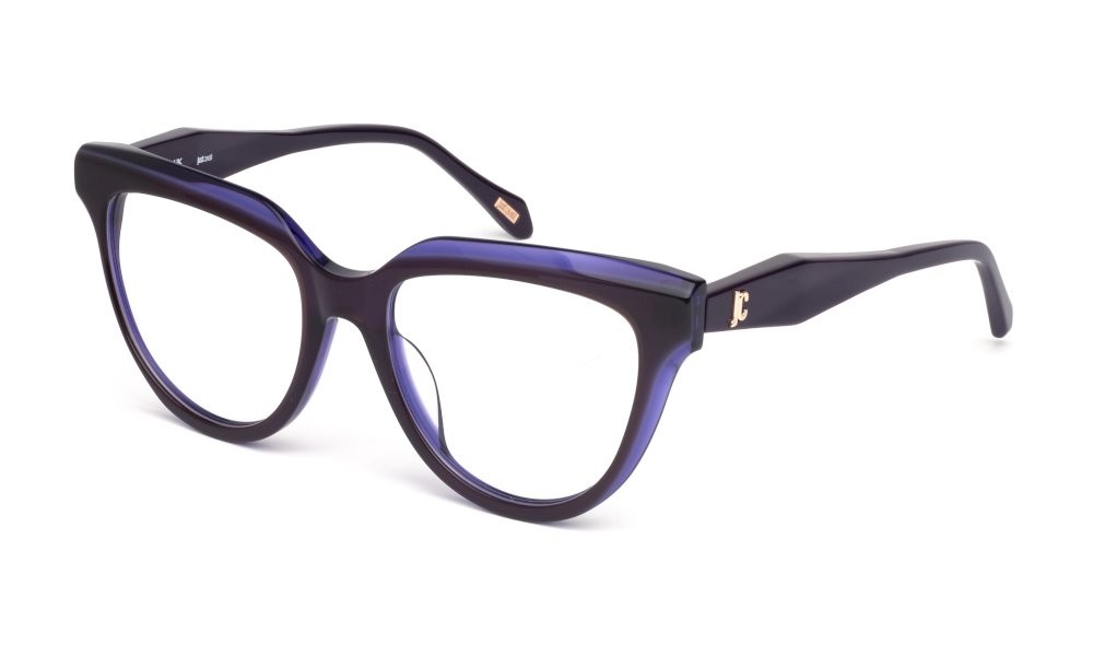 Eyeglasses Just Cavalli VJC122 (0734) color top marrone+blu trasparente lucido 