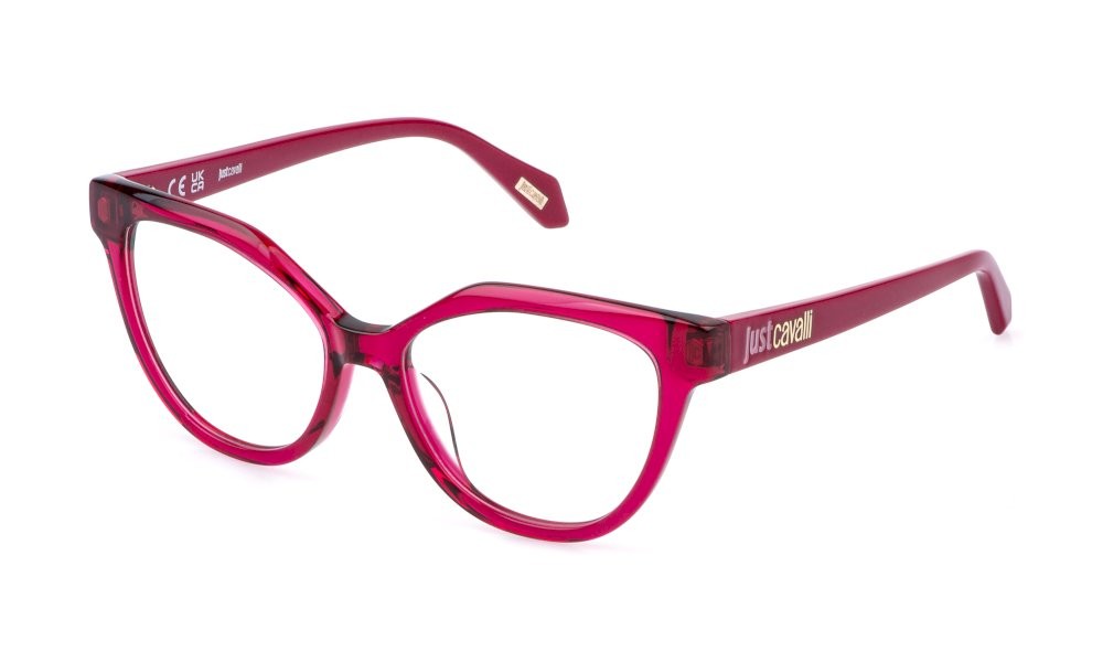 Eyeglasses Just Cavalli VJC130 (0AGN) color rosso trasparente 
