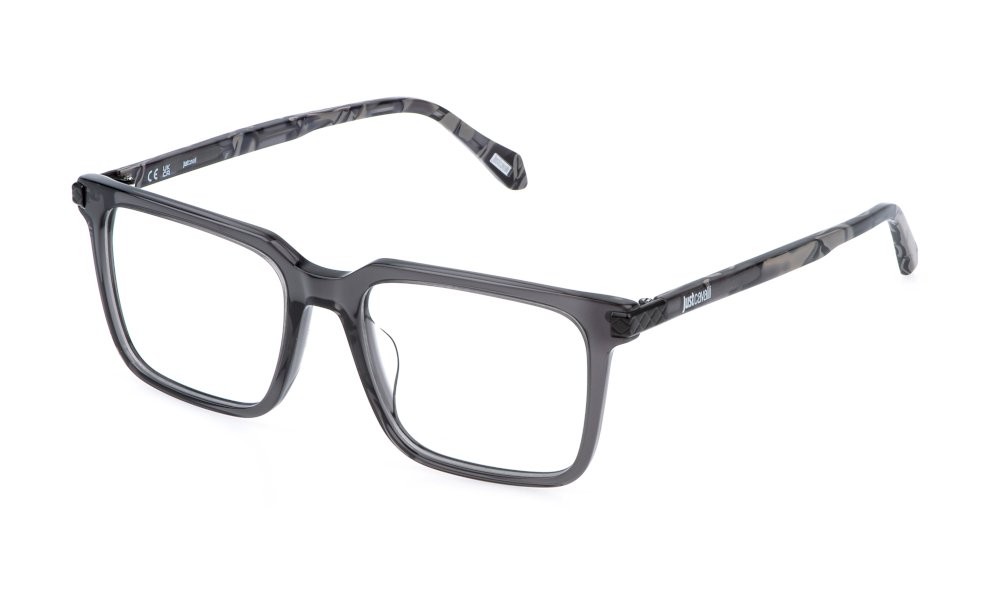 Eyeglasses Just Cavalli VJC136 (0819) color grigio trasparente lucido 