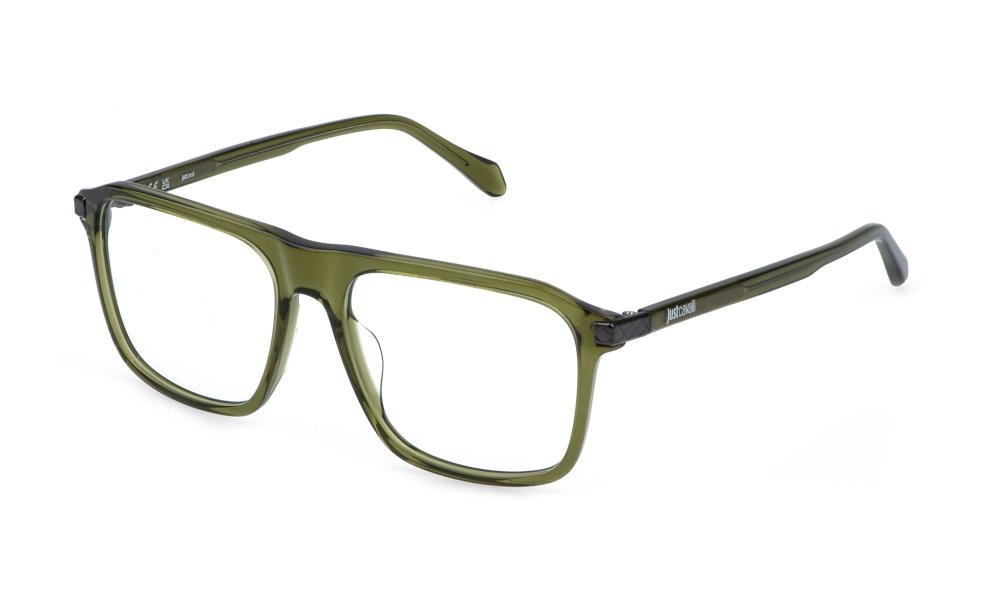 Eyeglasses Just Cavalli VJC137 (02GN) color verde trasparente lucido 
