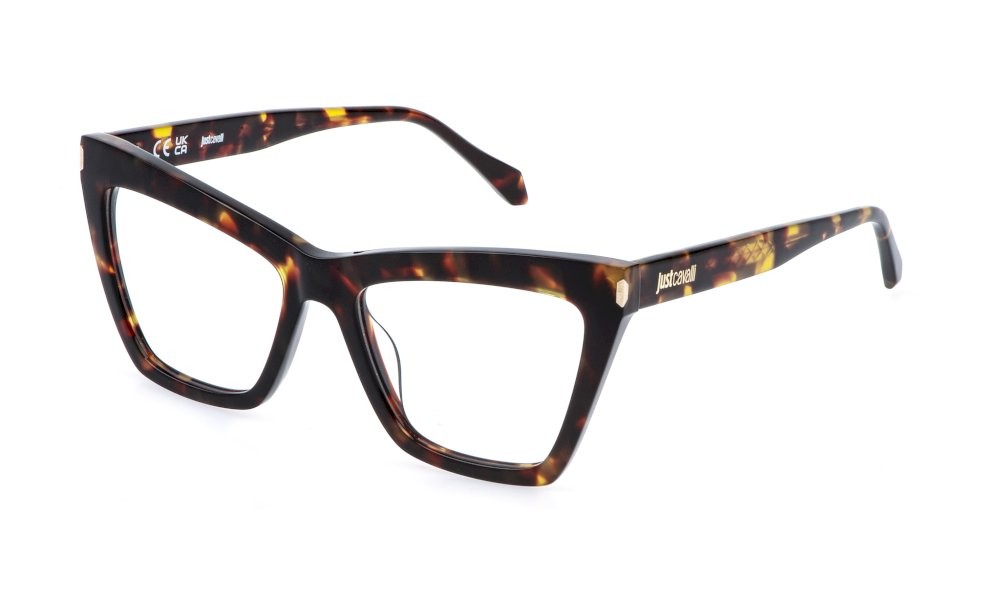 Eyeglasses Just Cavalli VJC138 (09XK) color avana scura lucida 