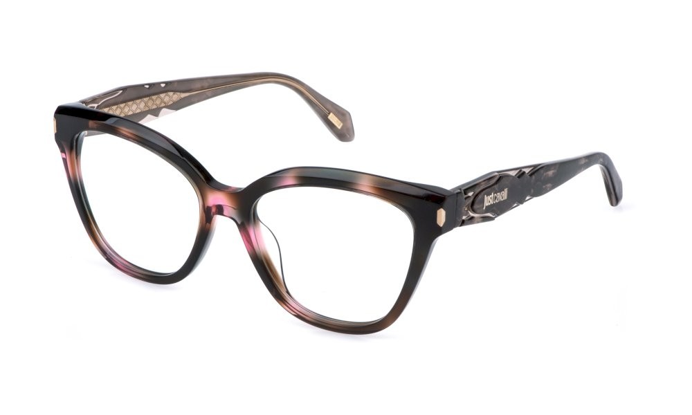 Eyeglasses Just Cavalli VJC157 (01GQ) color avana marrone/rosa 