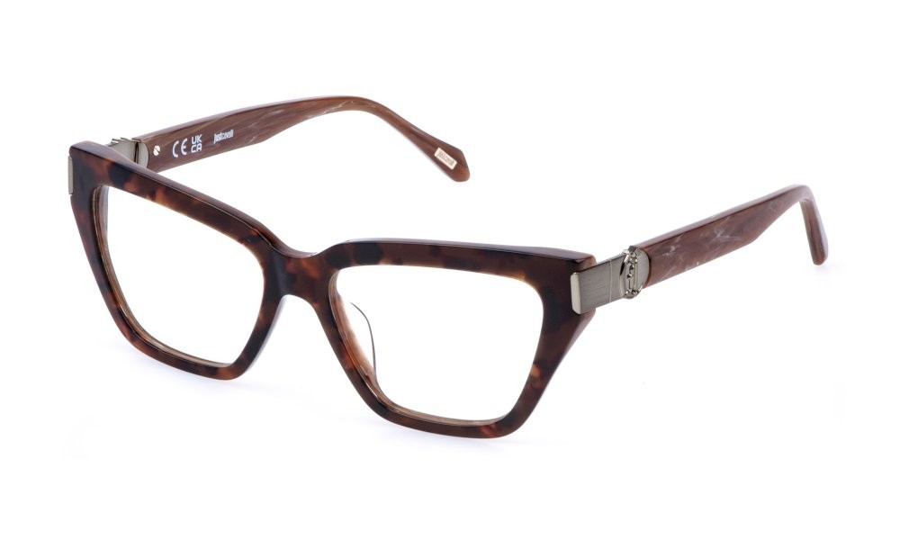 Eyeglasses Just Cavalli VJC162 (09WY) color top avana chiara+corno marrone lucido 