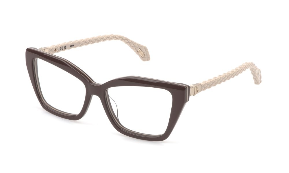 Eyeglasses Just Cavalli VJC165 (0AAH) color top marrone+beige+marrone lucido 