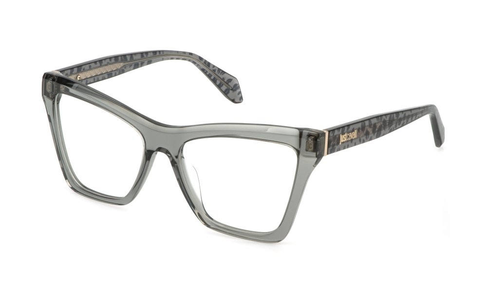 Eyeglasses Just Cavalli VJC182V (0819) color grigio trasparente lucido 