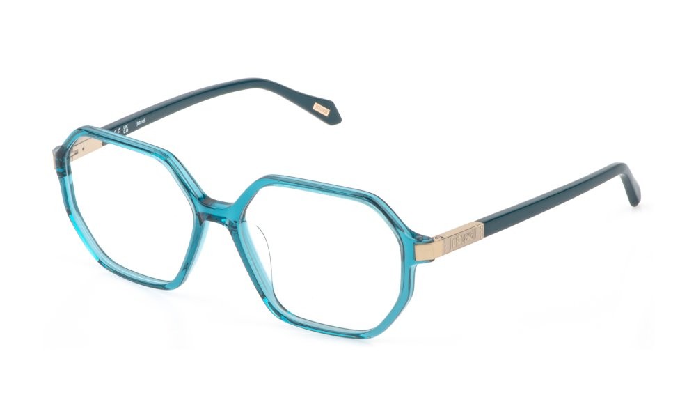 Eyeglasses Just Cavalli VJC188 (0G59) color azzurro trasparente lucido 