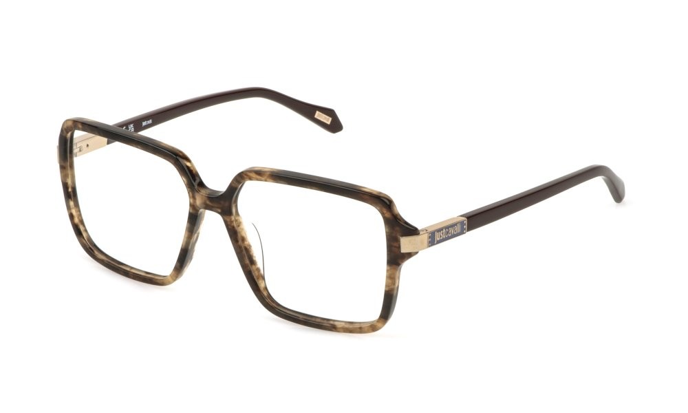 Eyeglasses Just Cavalli VJC189 (9JPY) color marrone/giallo lucido 