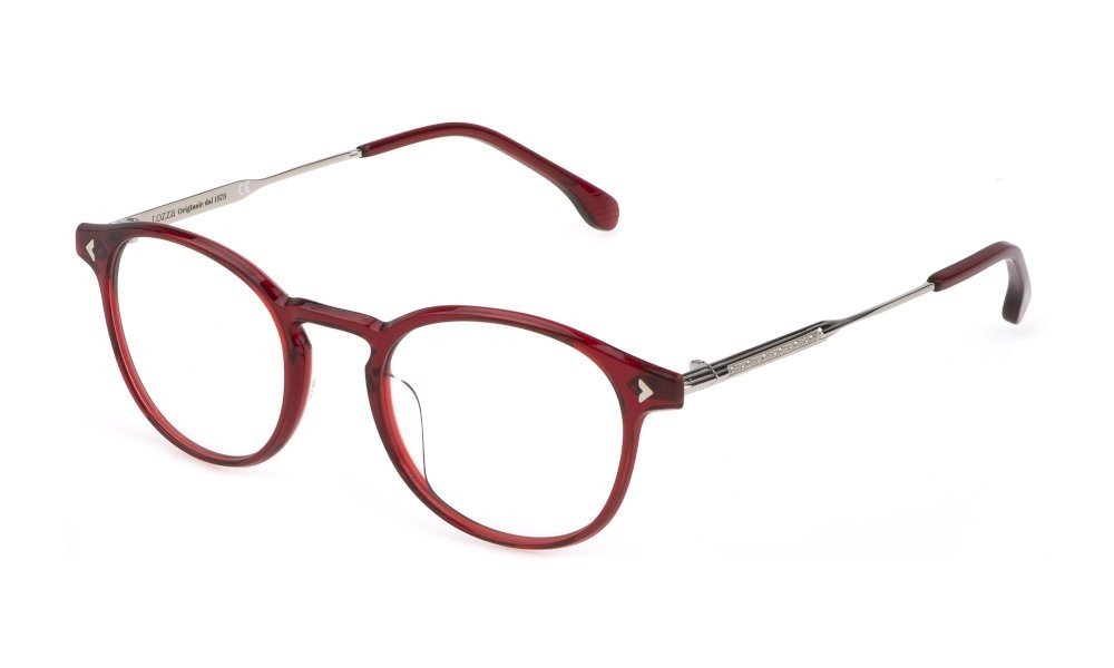 Brillen Lozza Portofino 1 VL4298 (0V64) farbe rosso bordeaux trasparente luc. 