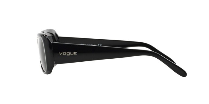 Sunglasses Vogue VO 2606S (W44/87) color black shape rectangle lenses gray