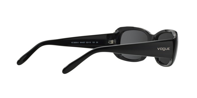 Sunglasses Vogue VO 2606S (W44/87) color black shape rectangle lenses gray