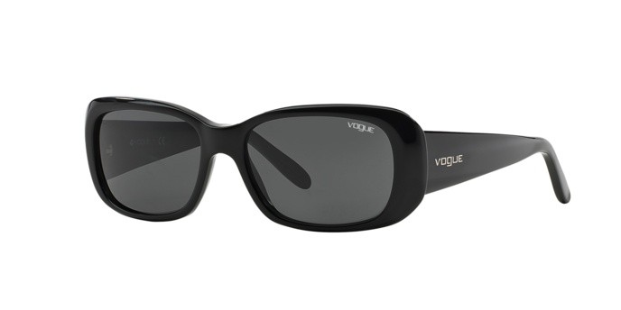 Sunglasses Vogue VO 2606S (W44/87) color black shape rectangle lenses gray