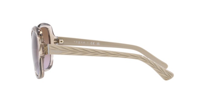 Sunglasses Vogue VO 2871S (299068) color marrone chiaro trasparente shape square lenses violetto sfumato marrone