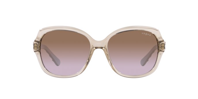 Sunglasses Vogue VO 2871S (299068) color marrone chiaro trasparente shape square lenses violetto sfumato marrone