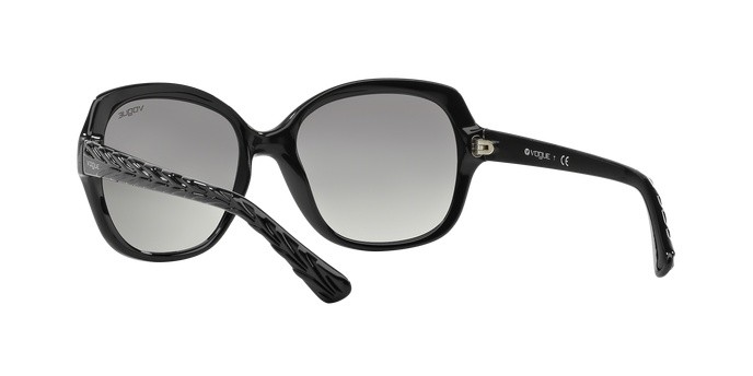 Occhiali da sole Vogue VO 2871S (W44/11) colore black forma quadrato lenti gray gradient