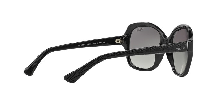 Occhiali da sole Vogue VO 2871S (W44/11) colore black forma quadrato lenti gray gradient