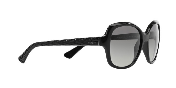 Occhiali da sole Vogue VO 2871S (W44/11) colore black forma quadrato lenti gray gradient