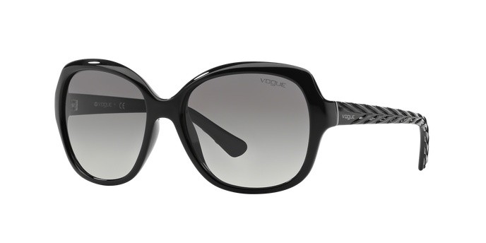 Occhiali da sole Vogue VO 2871S (W44/11) colore black forma quadrato lenti gray gradient