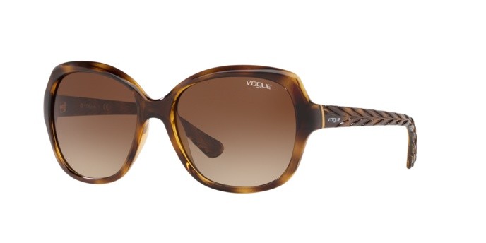 Sonnenbrillen Vogue VO 2871S (W65613) farbe dark havana form quadratisch gläser brown gradient