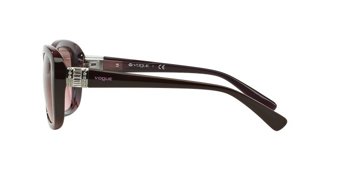 Sunglasses Vogue VO 2943SB (194114) color top brown/opal pink shape butterfly lenses pink gradient brown
