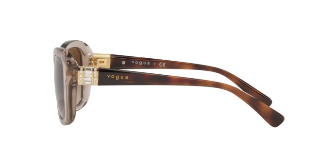 Sunglasses Vogue VO 2943SB (299013) color transparent light brown shape butterfly lenses brown gradient