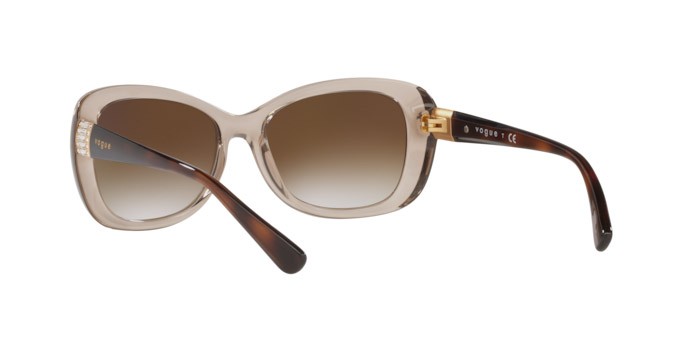 Sunglasses Vogue VO 2943SB (299013) color transparent light brown shape butterfly lenses brown gradient