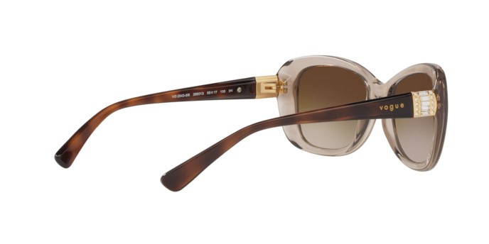 Sunglasses Vogue VO 2943SB (299013) color transparent light brown shape butterfly lenses brown gradient