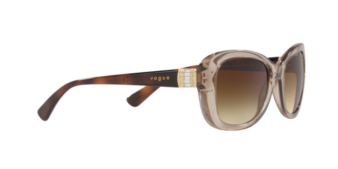 Sunglasses Vogue VO 2943SB (299013) color transparent light brown shape butterfly lenses brown gradient