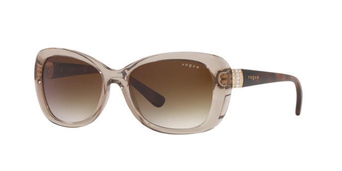 Sunglasses Vogue VO 2943SB (299013) color transparent light brown shape butterfly lenses brown gradient
