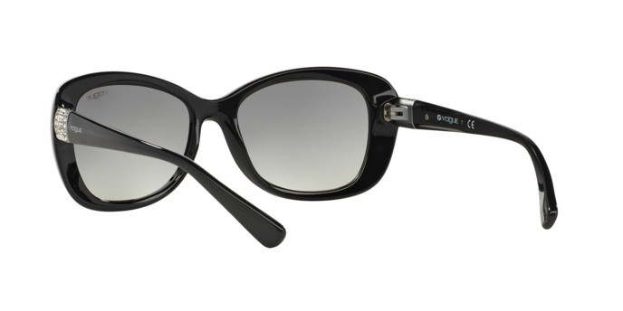 Occhiali da sole Vogue VO 2943SB (W44/11) colore black forma farfalla lenti gray gradient