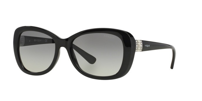 Occhiali da sole Vogue VO 2943SB (W44/11) colore black forma farfalla lenti gray gradient