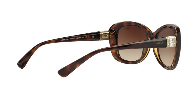 Sunglasses Vogue VO 2943SB (W65613) color dark havana shape butterfly lenses brown gradient