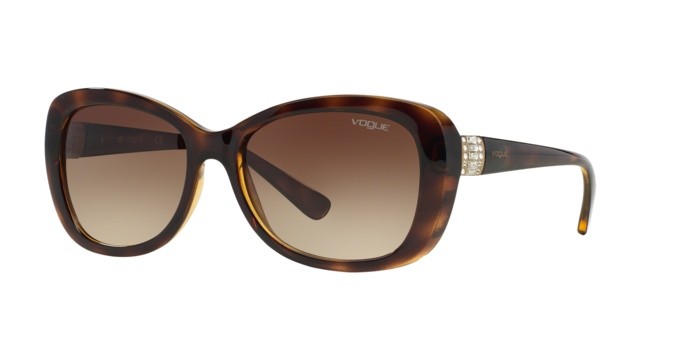 Sunglasses Vogue VO 2943SB (W65613) color dark havana shape butterfly lenses brown gradient