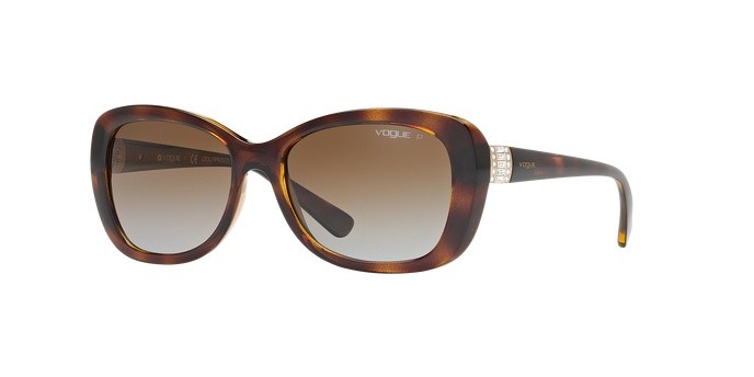 Occhiali da sole Vogue VO 2943SB (W656T5) colore dark havana forma farfalla lenti polar brown gradient