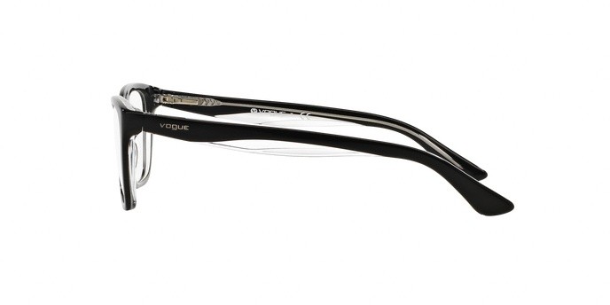 Occhiali da vista Vogue VO 2961 (W827) colore top black/transparent forma cat eye lenti demo lens