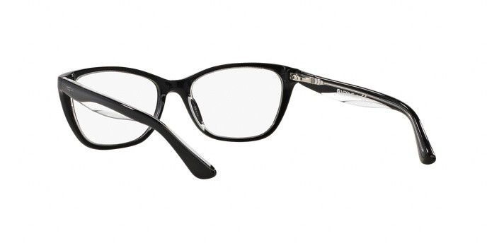 Occhiali da vista Vogue VO 2961 (W827) colore top black/transparent forma cat eye lenti demo lens