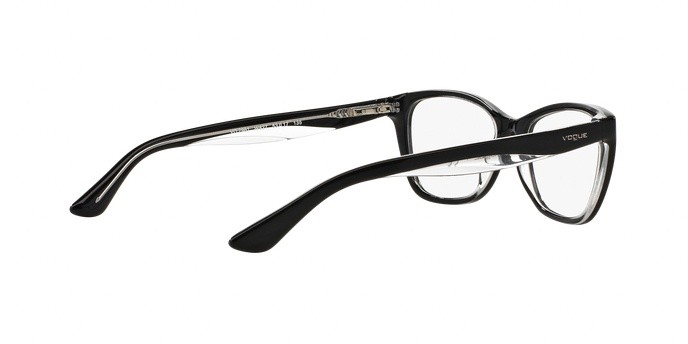 Occhiali da vista Vogue VO 2961 (W827) colore top black/transparent forma cat eye lenti demo lens