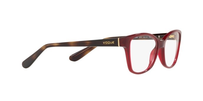 Brillen Vogue VO 2998 (2672) farbe opal dark red form cat-eye gläser demo lens