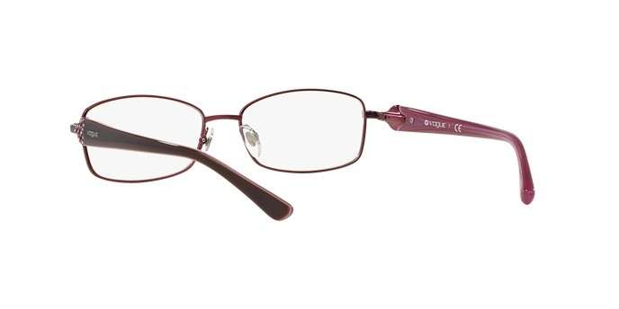 Brillen Vogue VO 3845B (717S) farbe matte bordeaux form quadratisch gläser demo lens
