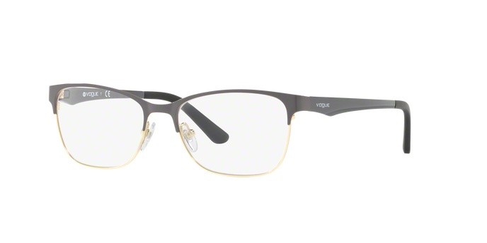 Occhiali da vista Vogue VO 3940 (5061) colore dark grey/pale gold forma quadrato lenti demo lens