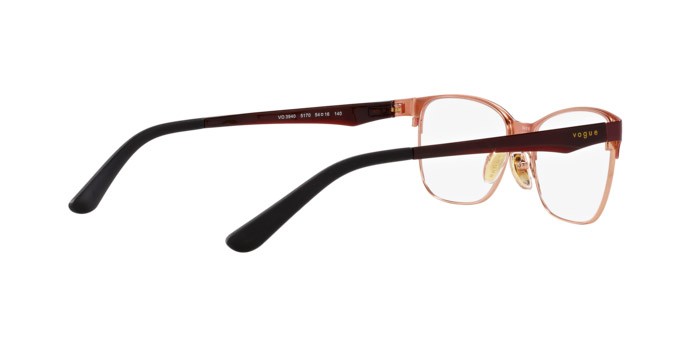 Eyeglasses Vogue VO 3940 (5170) color top bordeaux/oro rosé shape square lenses lente demo