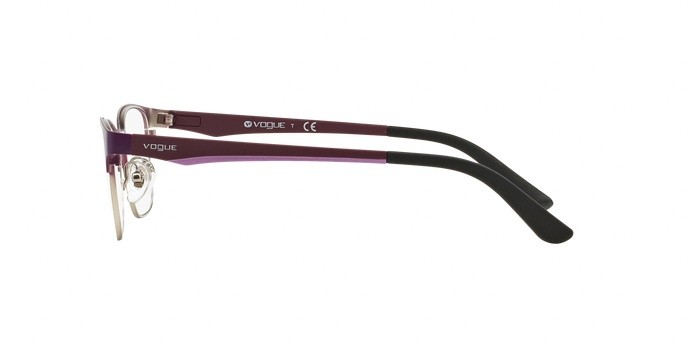 Eyeglasses Vogue VO 3940 (965S) color brushed plum/silver shape square lenses demo lens