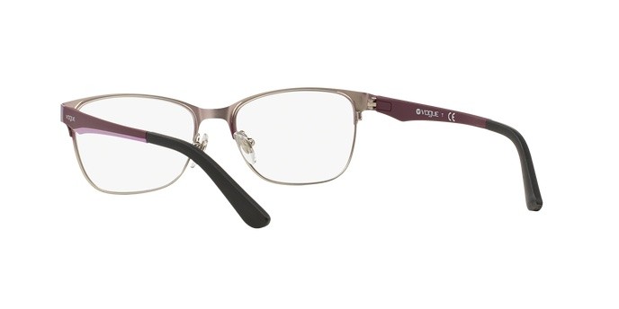 Eyeglasses Vogue VO 3940 (965S) color brushed plum/silver shape square lenses demo lens