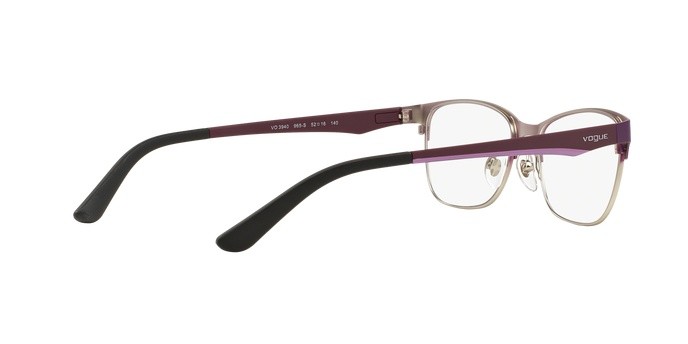 Eyeglasses Vogue VO 3940 (965S) color brushed plum/silver shape square lenses demo lens