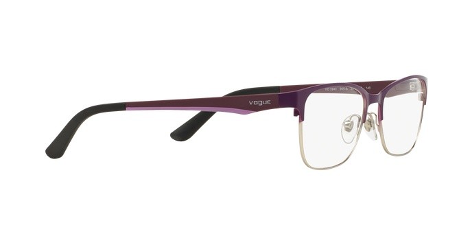 Eyeglasses Vogue VO 3940 (965S) color brushed plum/silver shape square lenses demo lens