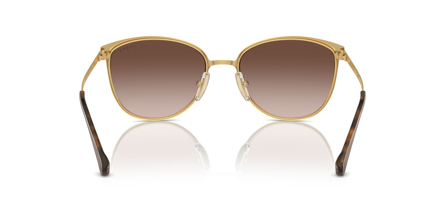 Sunglasses Vogue VO 4002S (507813) color top havana/oro shape rectangle lenses marrone sfumato